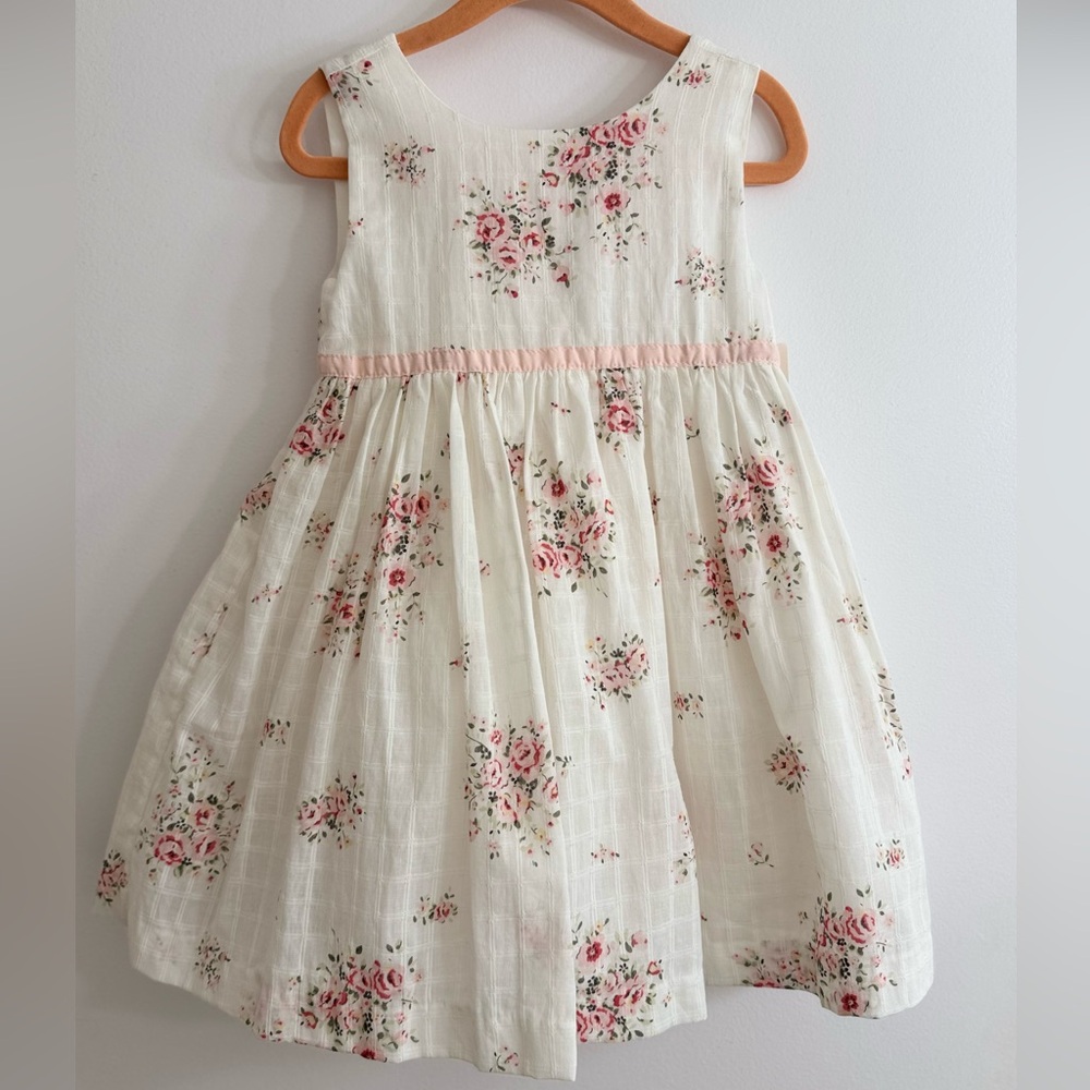 Edgehill Collection Floral Dress - Cream and Pink